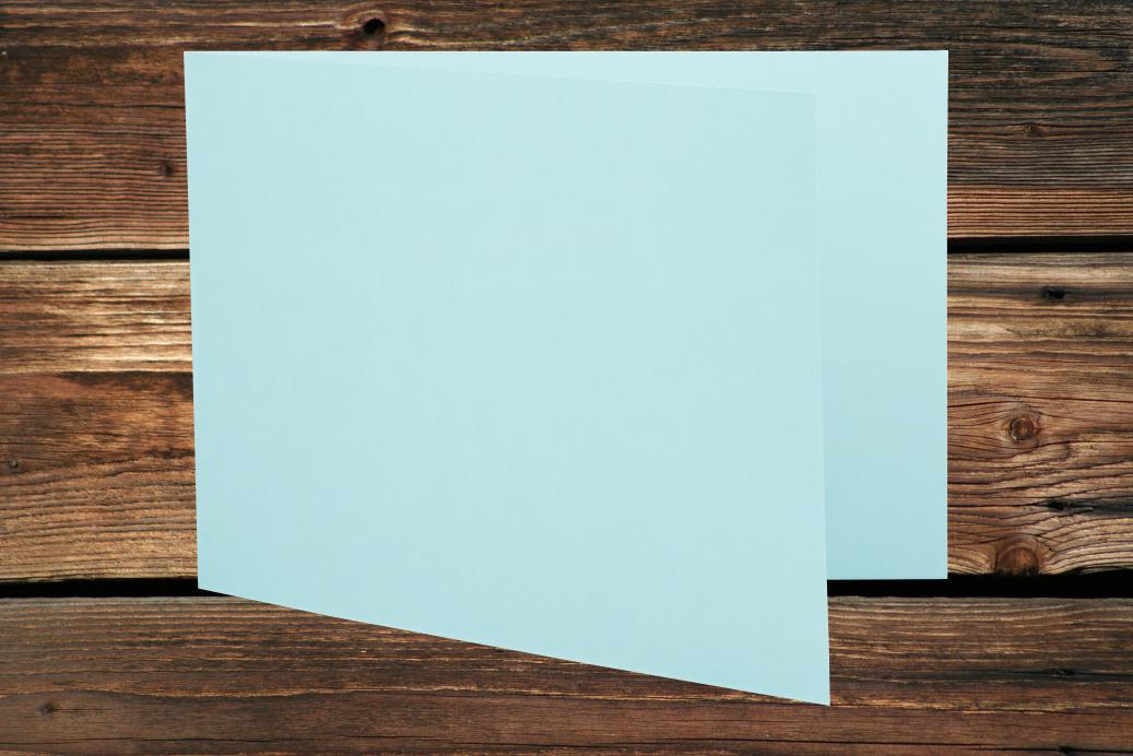 Klappkarten 105x210/420 mm langdoppelt Hellblau 230 g/qm